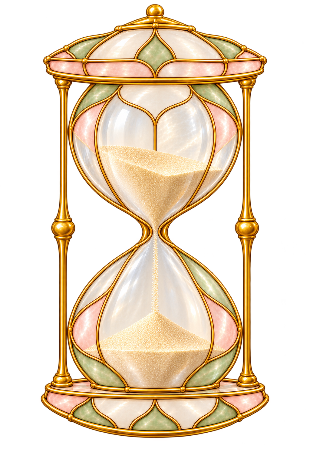 Stained Glass Hourglass